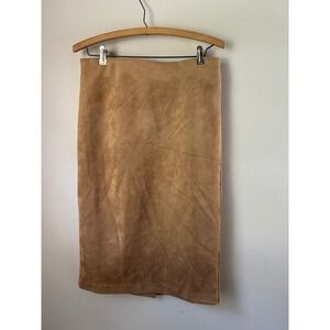 SOLD

 ECI New York Faux Suede Tan Brown Pencil Skirt Indie Sleeze Boho